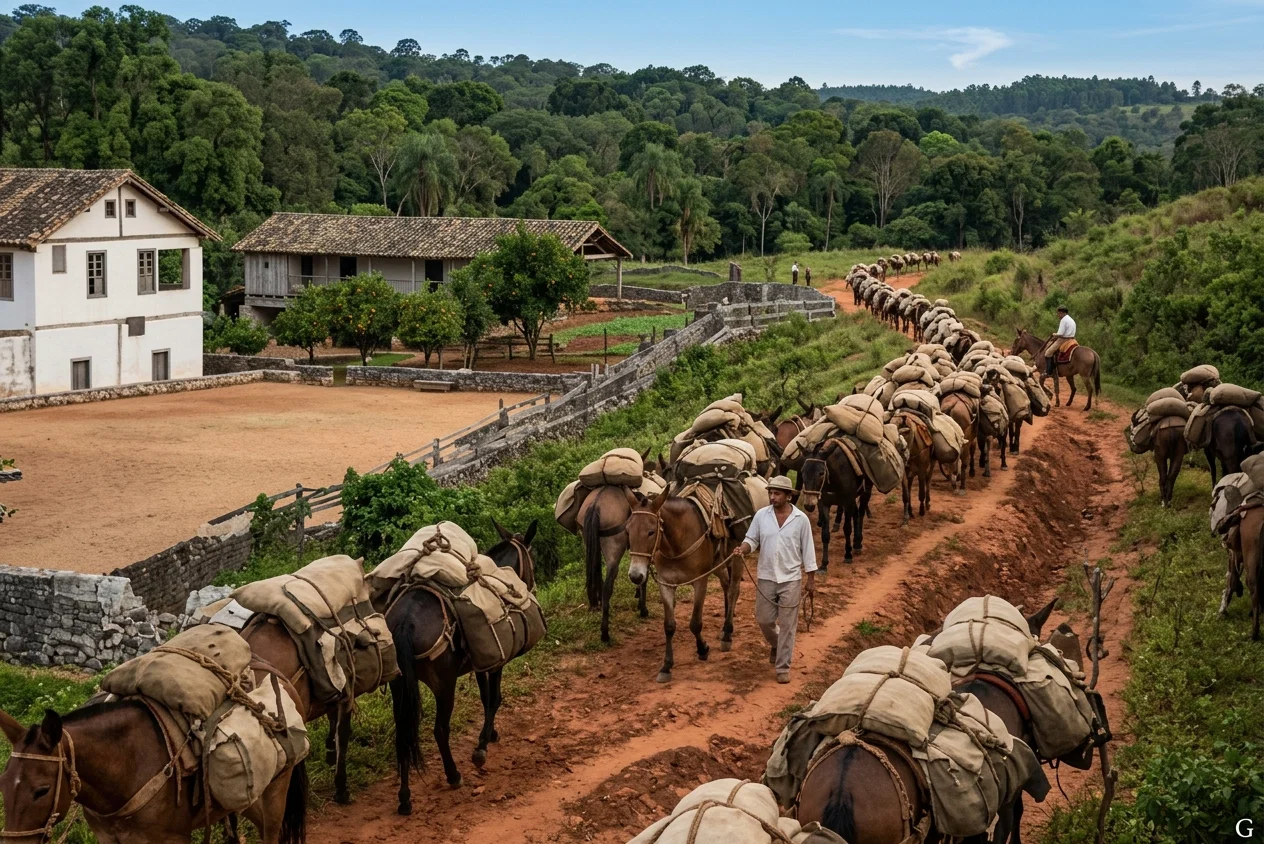 MULE PACK TRAIN IN PARAGUAY