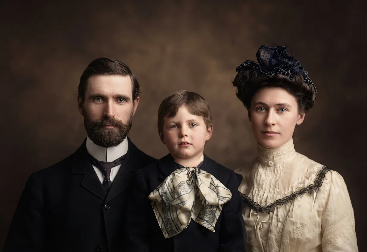 J. H. Watson, Wife, and Son.