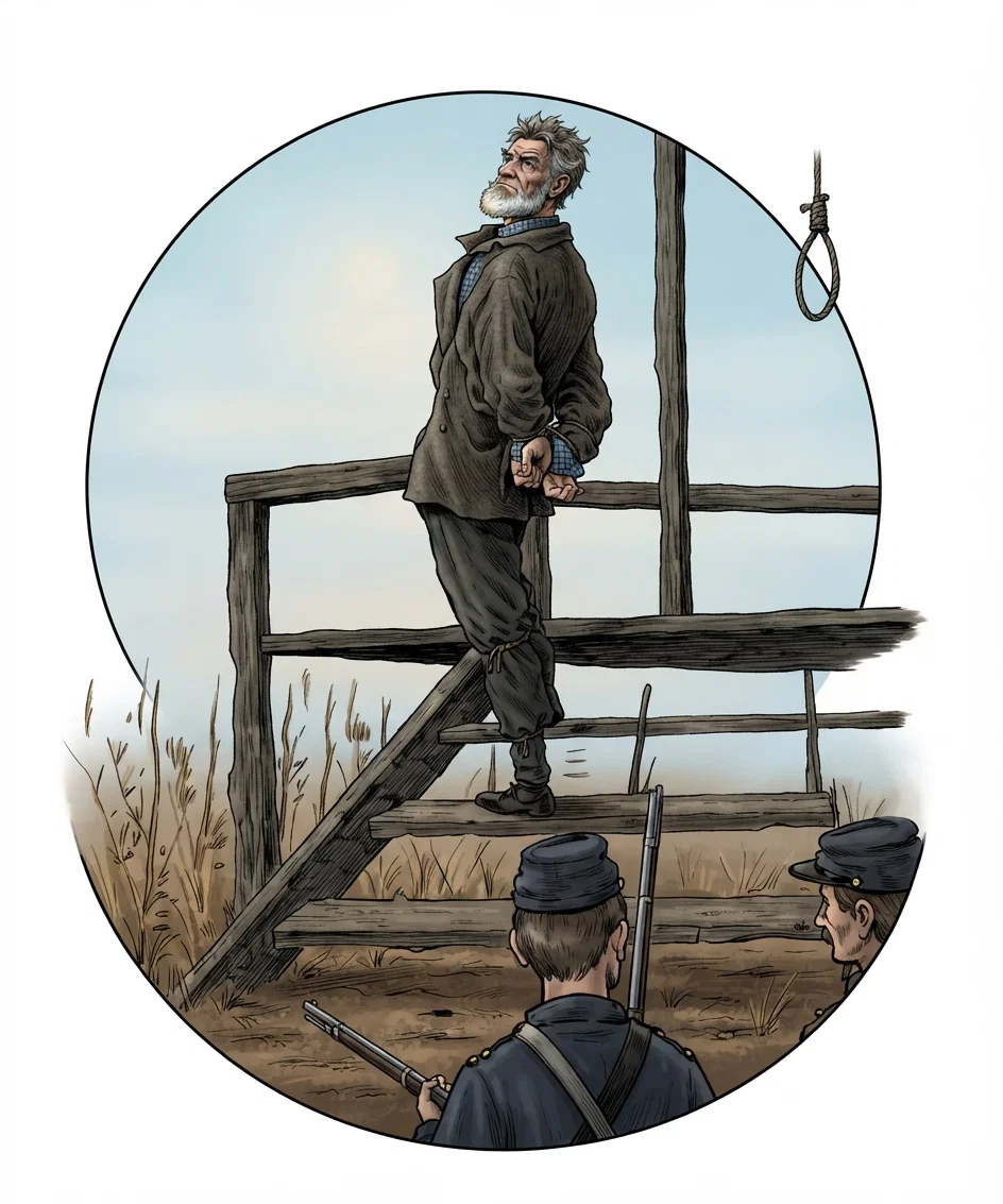 when John Brown mounted the steps of the scaffold,—