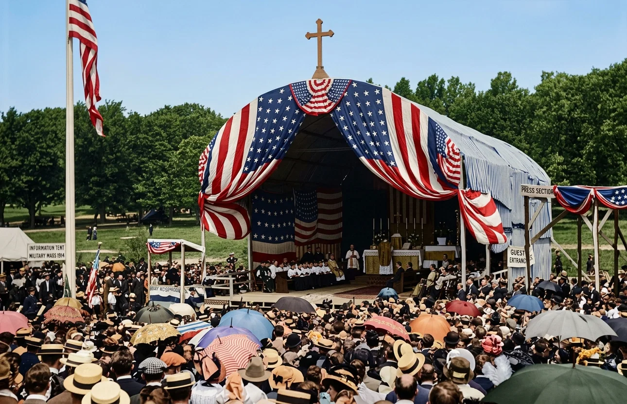 Photo by Buck
THE MILITARY MASS ON THE MONUMENT GROUNDS, WASHINGTON, D. C., MAY 17, 1914