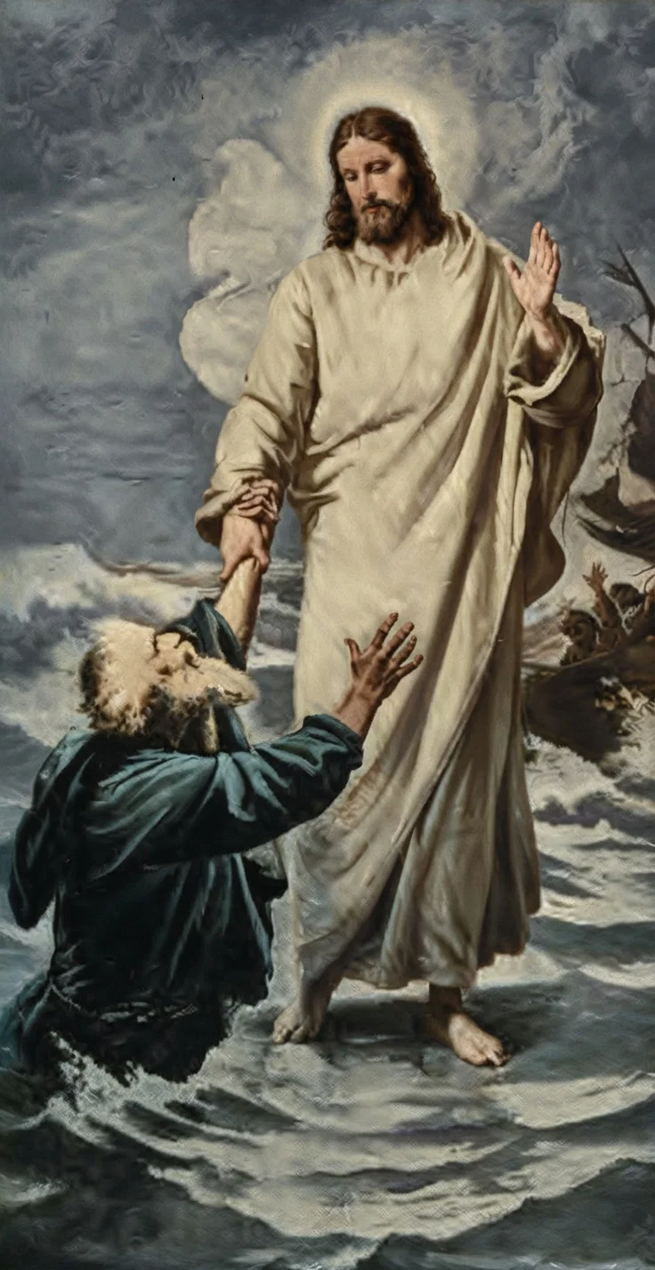 Plockhorst Christ and Peter.