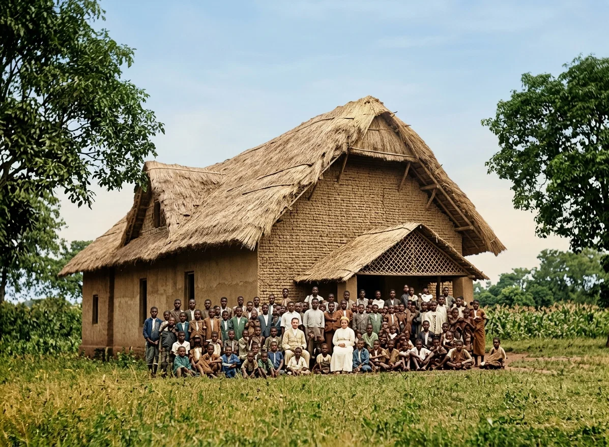 SCHOOL AT MALAMULO MISSION, NYASALAND