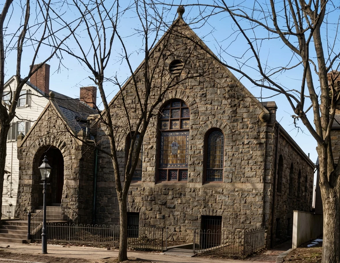 EXTERIOR AND INTERIOR VIEWS OF THE WASHINGTON, D. C., CHURCH