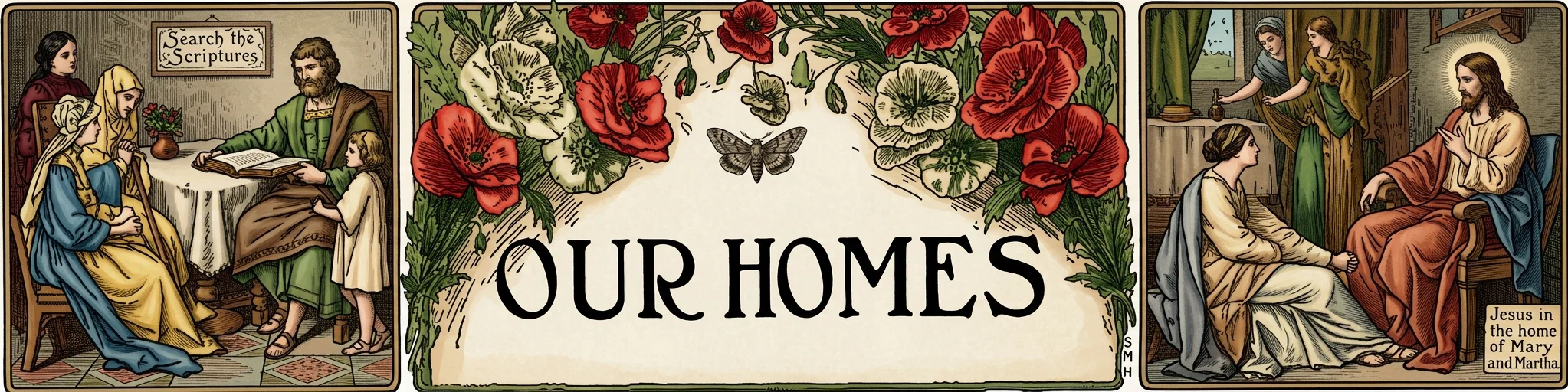 Jesus in the home of Mary and Martha