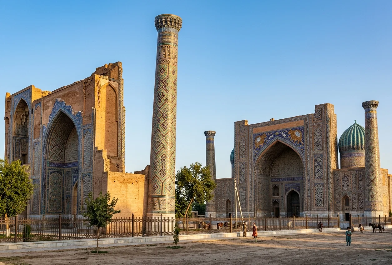 RUINS OF MOHAMMEDAN MOSQUE IN SAMARCAND