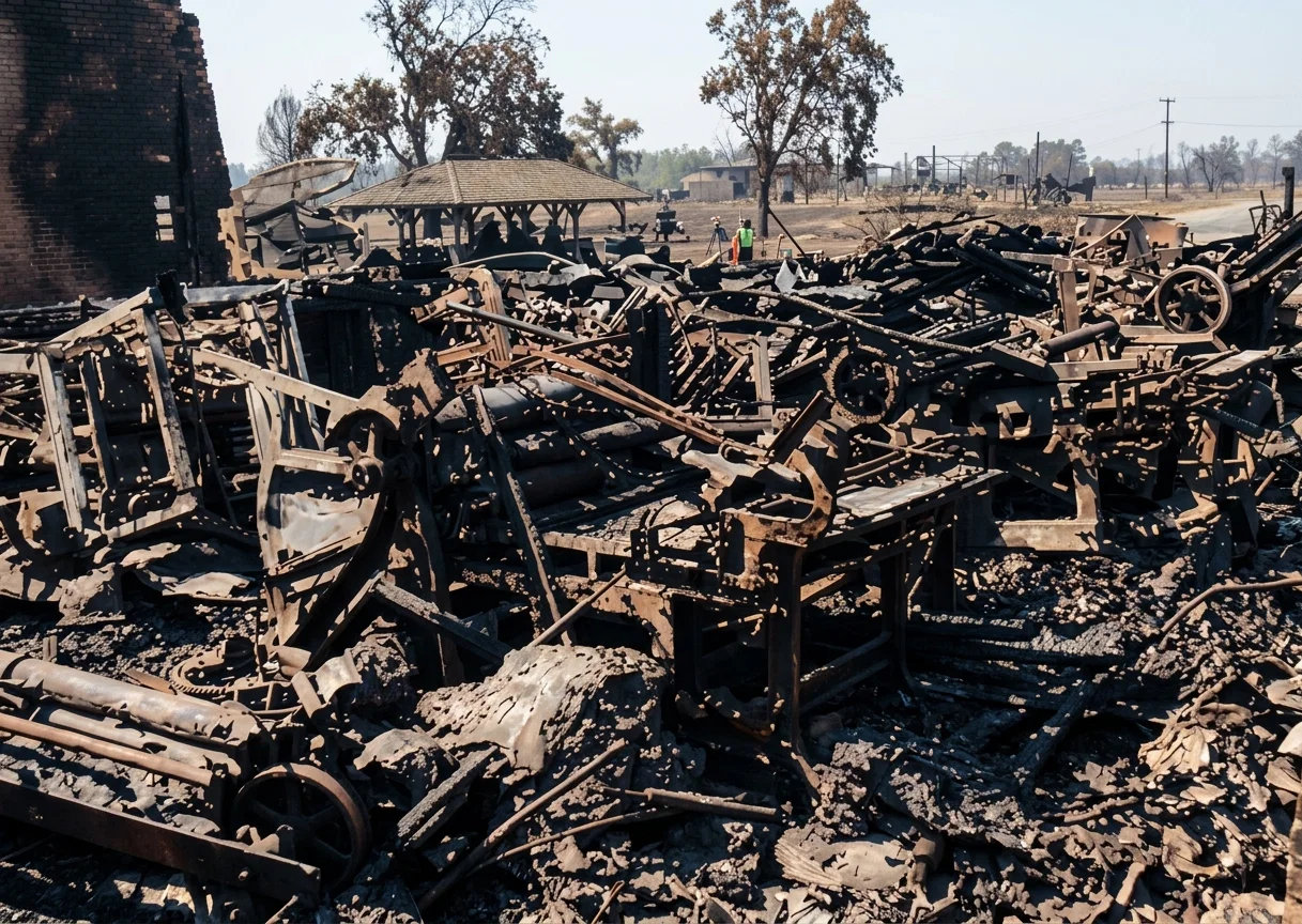THE PRESSROOM AFTER THE FIRE