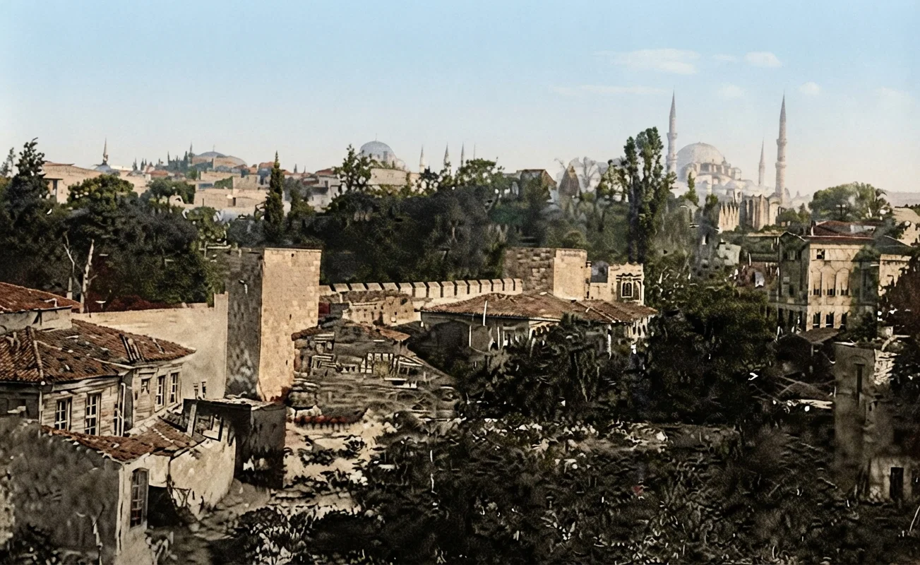 Constantinople. The wall is of the times of the Roman emperors.