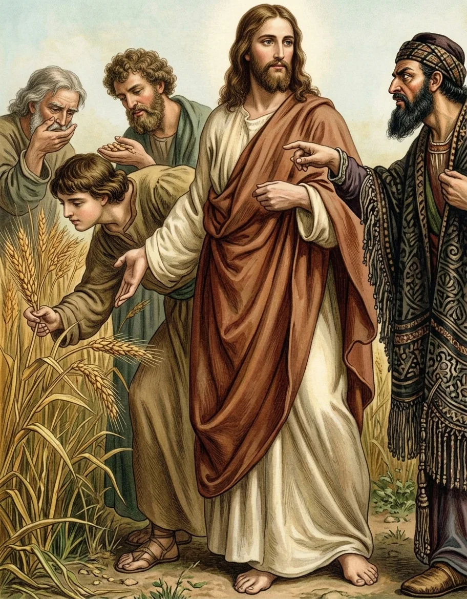 GOING THROUGH THE CORN FIELDS.