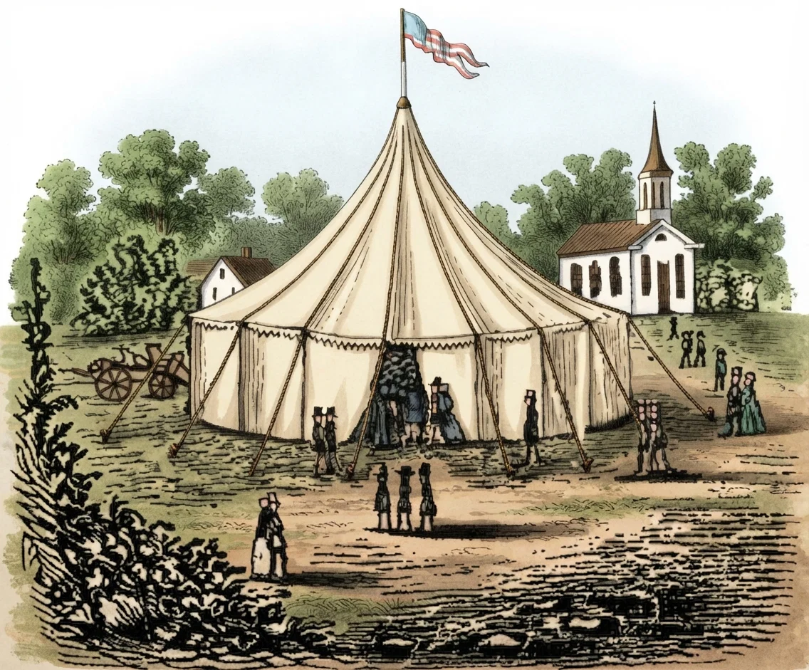 TENT MEETING.