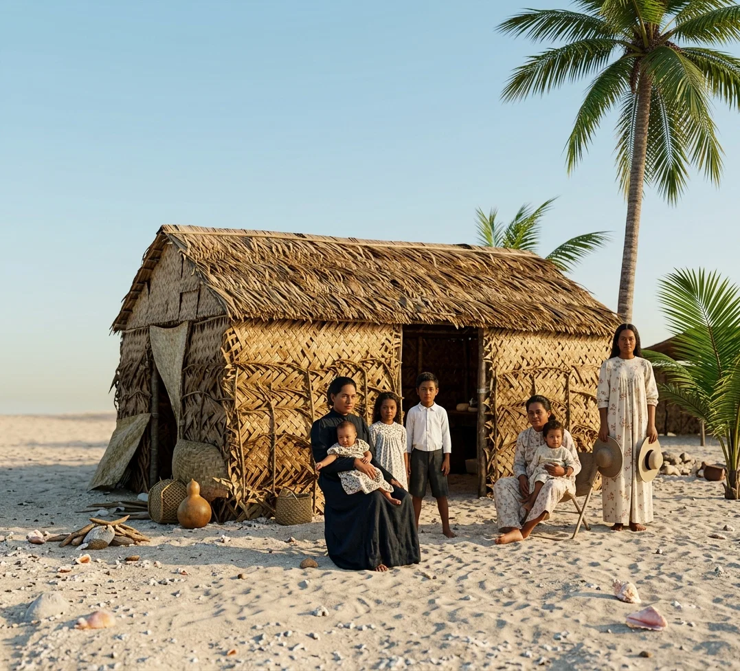 A native Tahitian home