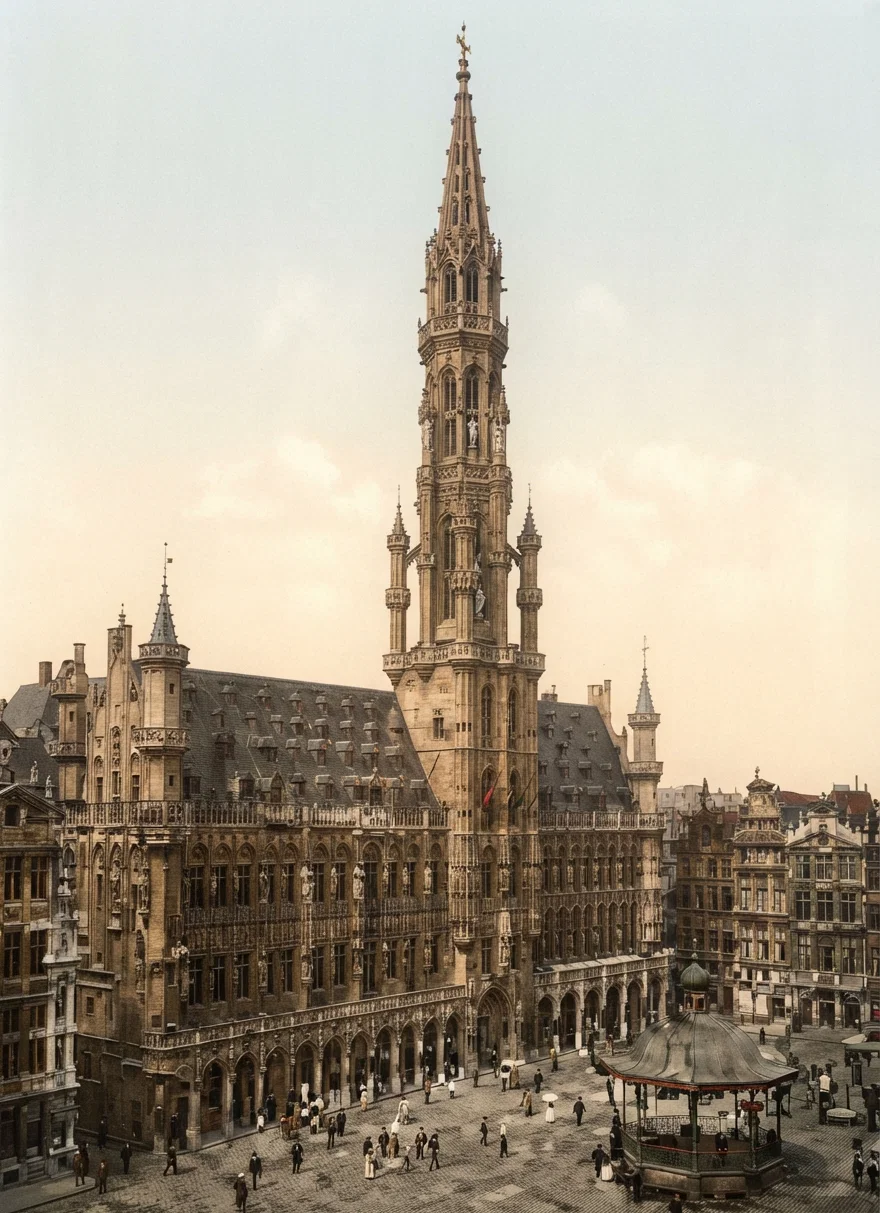 Boston Photo News Co. HOTEL DE VILLE (CITY HALL), BRUSSELS, BELGIUM