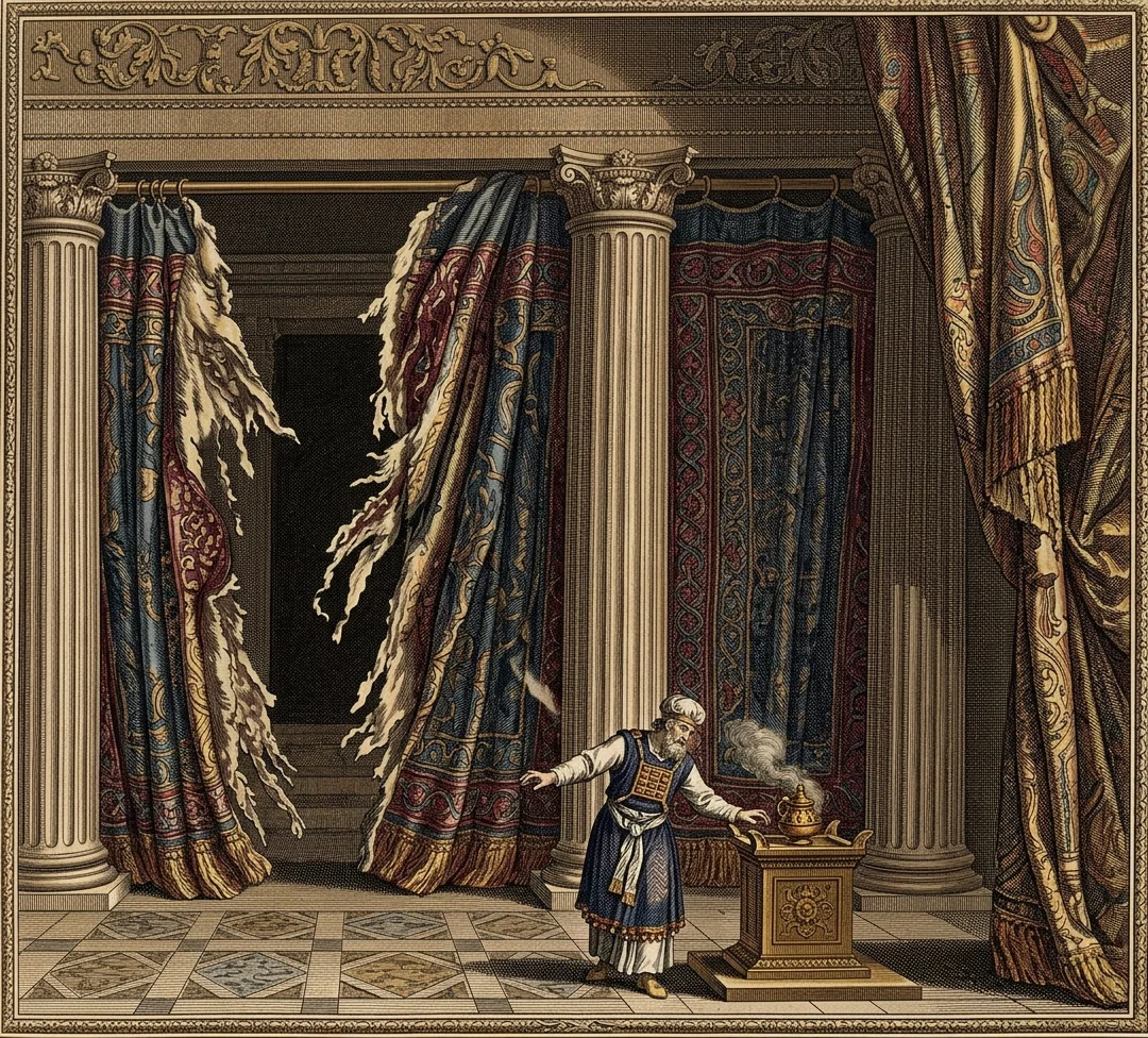 THE VEIL OF THE TEMPLE RENT IN TWAIN
MATT. 27:51