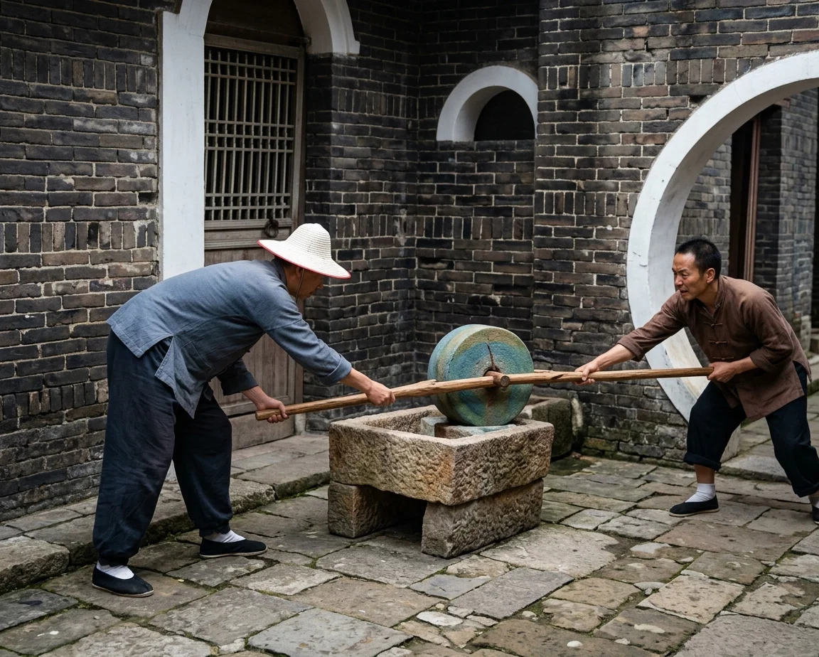 MEN GRINDING STONE TO LEVEL TYPE