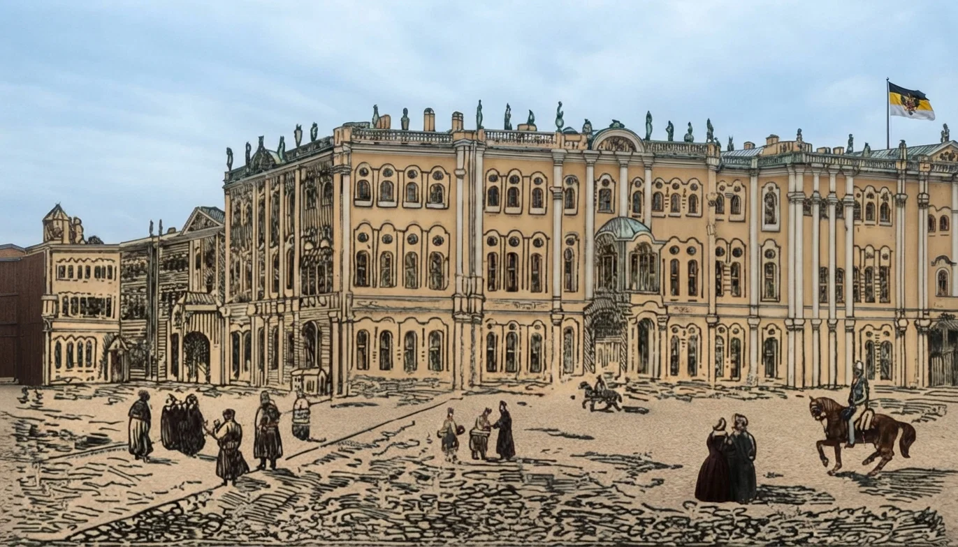 WINTER PALACE, RESIDENCE OF THE ROYAL FAMILY, ST. PETERSBURG.