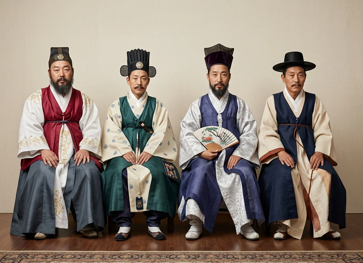 A QUARTET OF TYPICAL KOREANS