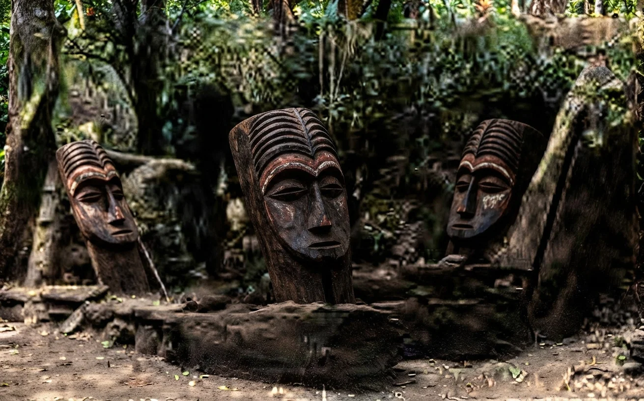 TOM-TOMS USED BY THE NATIVES IN ATCHEN, MALEKULA, NEW HEBRIDES
