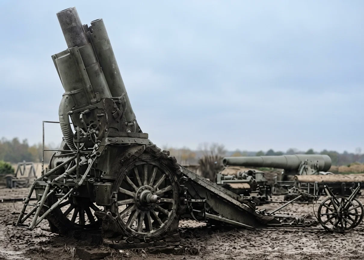 Photo by Boston Photo News Co. KRUPP SIEGE MORTAR
