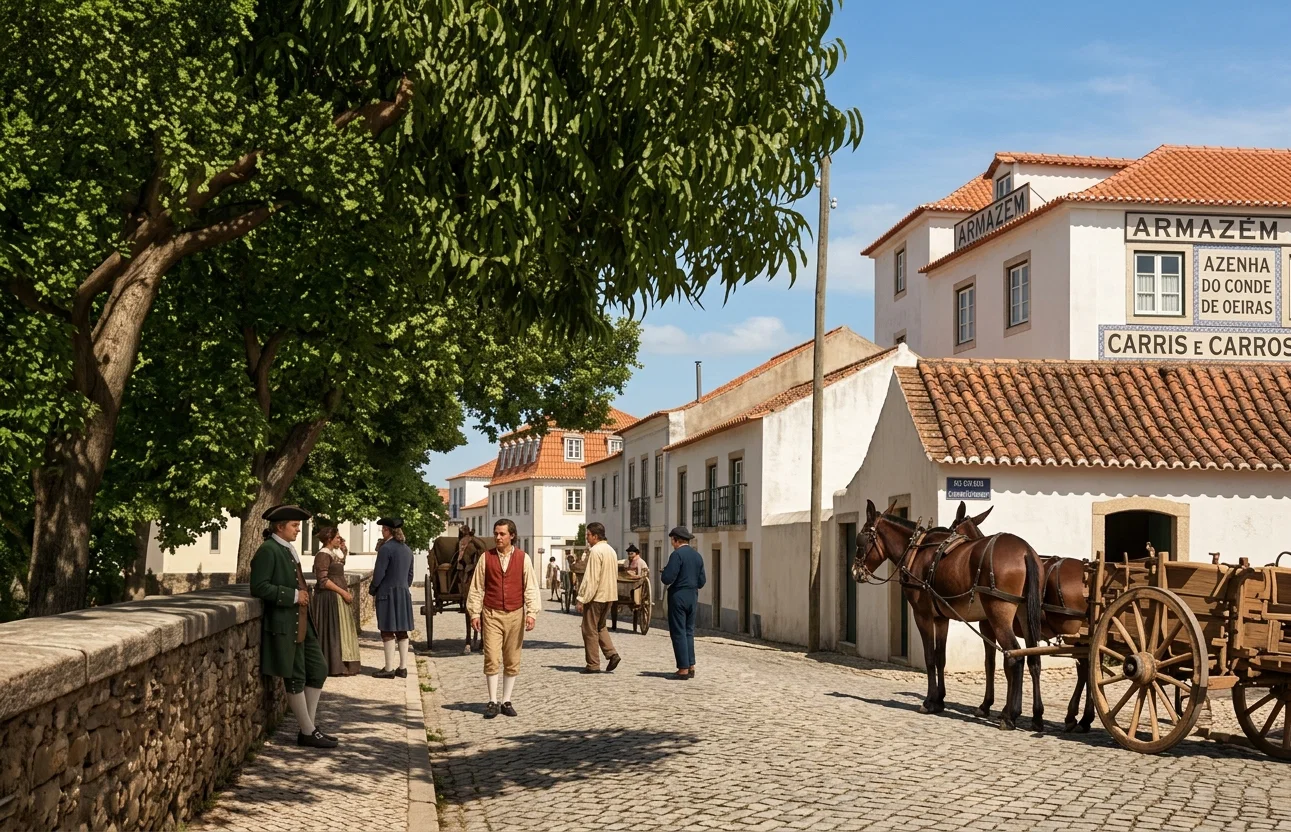 A STREET SCENE IN CARCAVELLOS