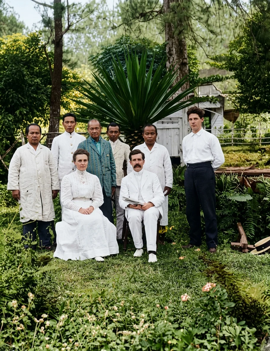 GROUP OF WORKERS AND HELPERS IN SUMATRA