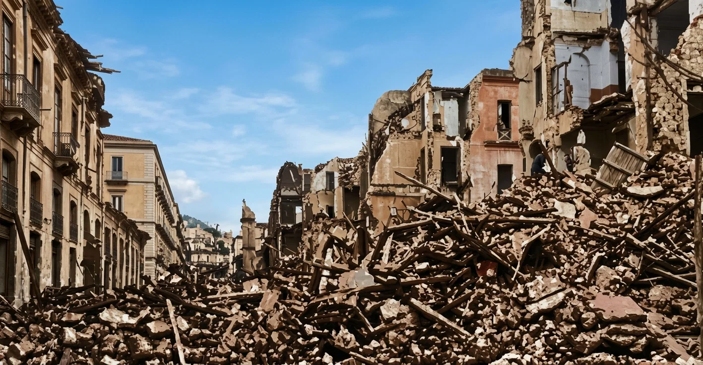 A BEAUTIFUL STREET IN MESSINA AFTER THE GREAT EARTHQUAKE