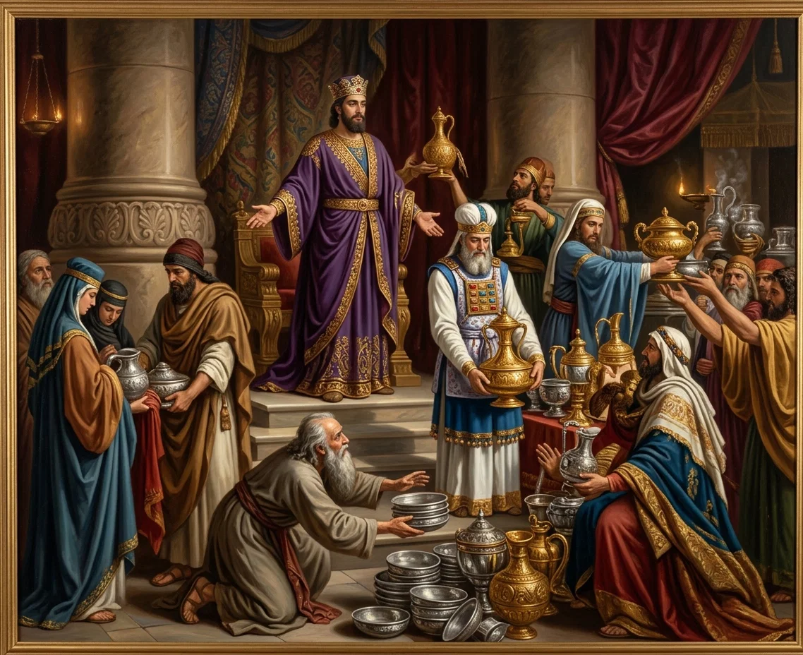 ARTAXERXES RESTORING TO THE JEWS THE VESSELS OF THE TEMPLE. EZRA 7:19