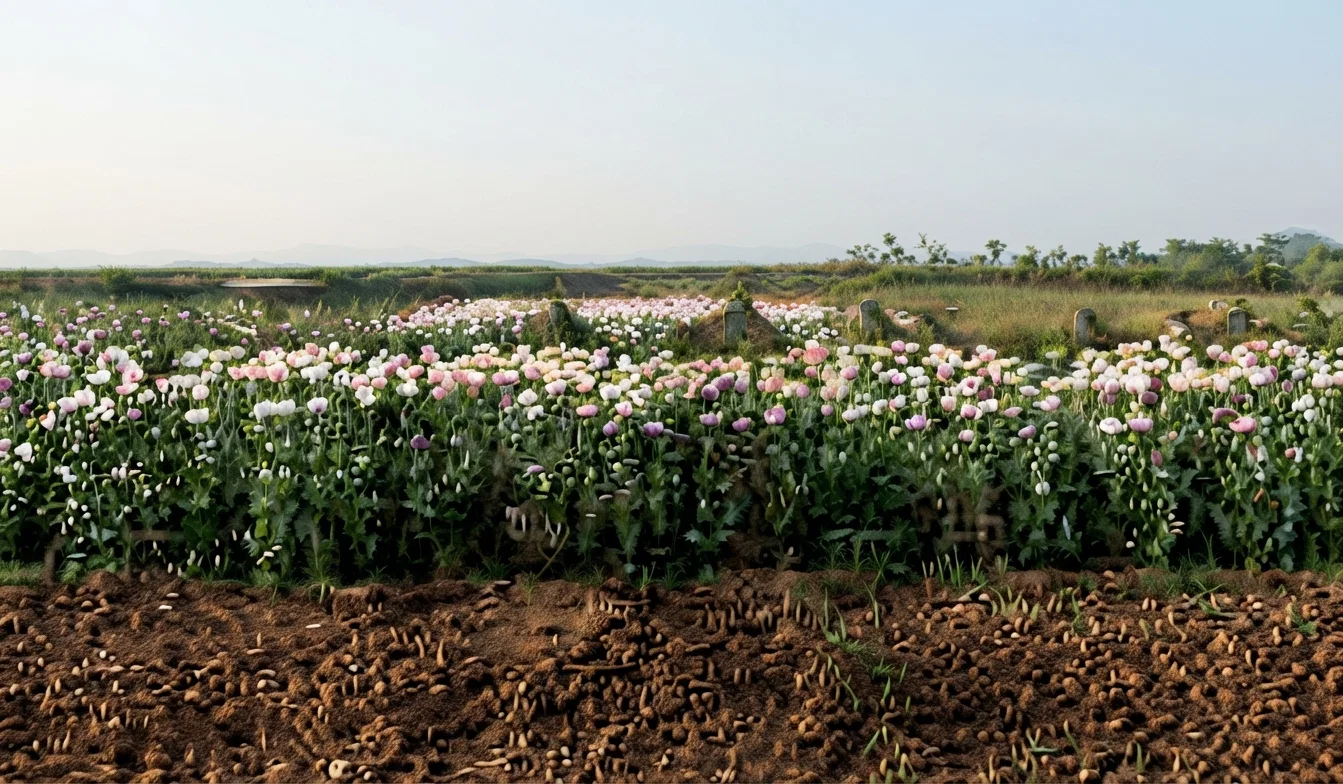 Poppy Field, with Graves Beyond.
