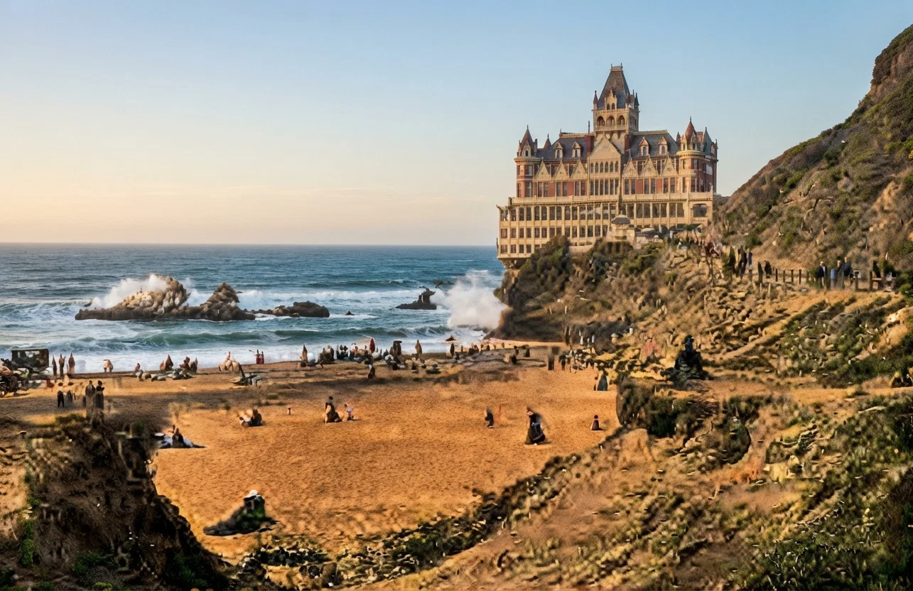 The Cliff House—Near Entrance to the Golden Gate—South View.