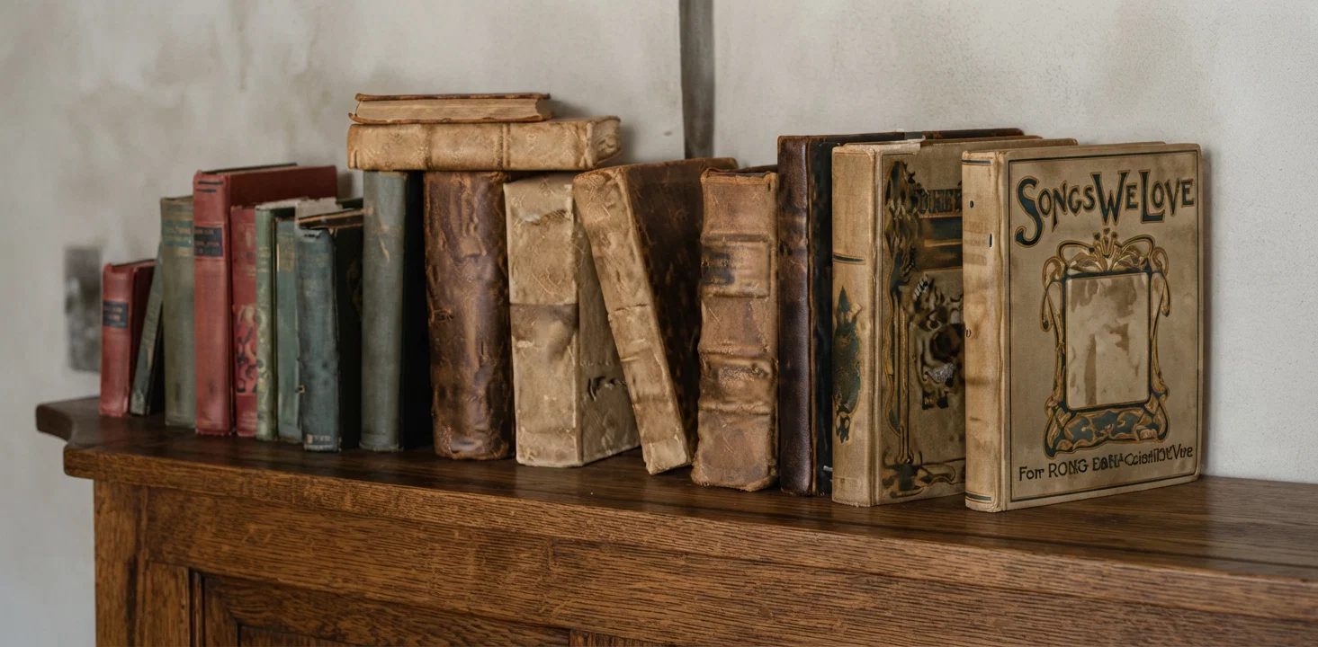 "Only a Row of Well-Worn Books."