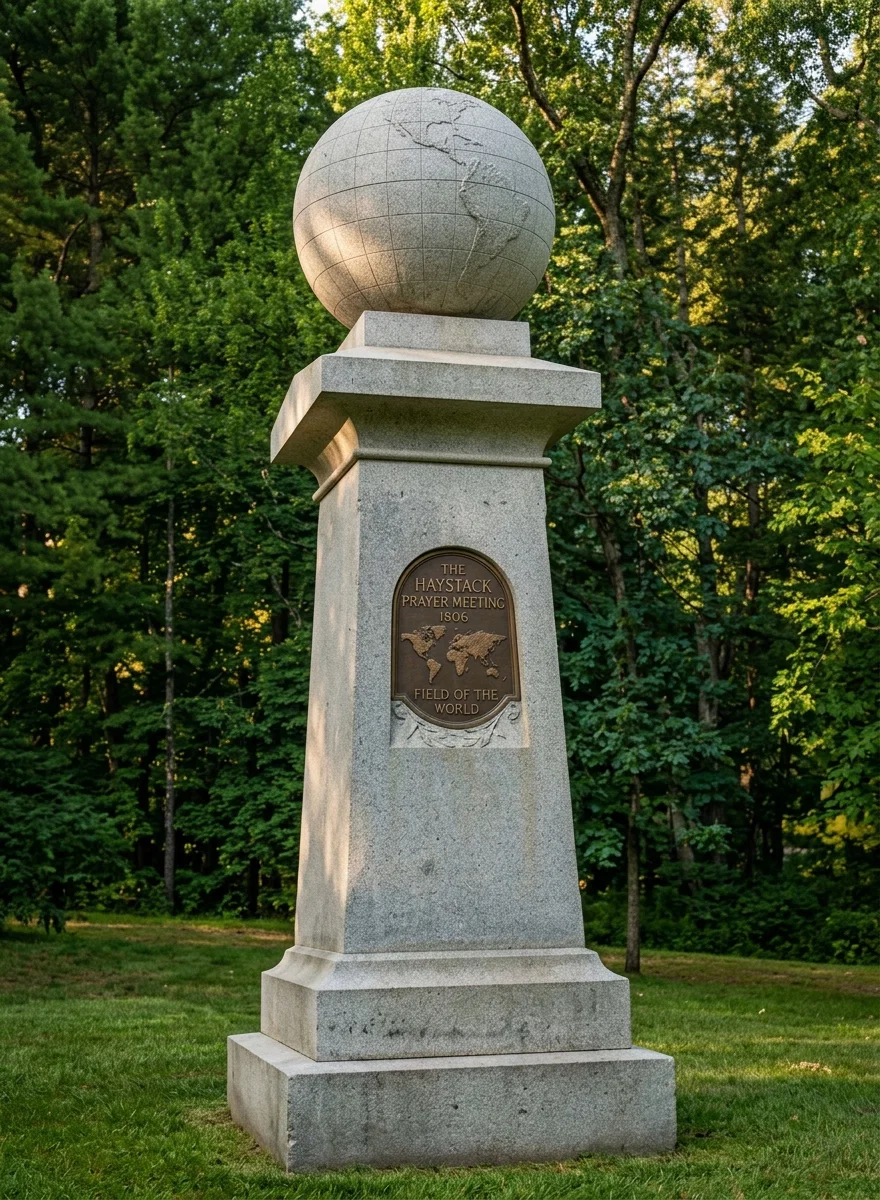 THE HAYSTACK MONUMENT AT WILLIAMSTOWN, MASS.