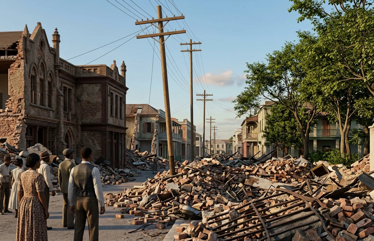 RUINS OF BUSINESS HOUSES, KING STREET