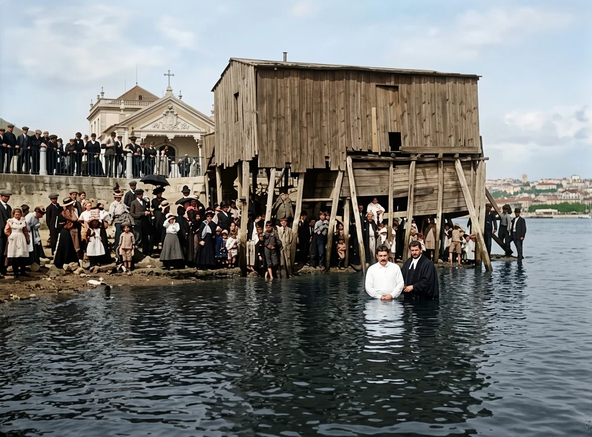 A BAPTISM OF BELIEVERS IN LISBON, PORTUGAL