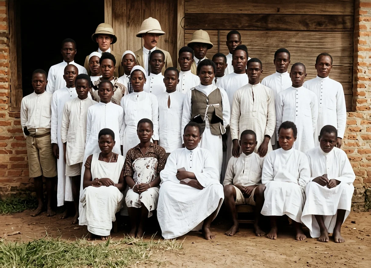 NATIVE TEACHERS AT GENDIA, BRITISH EAST AFRICA