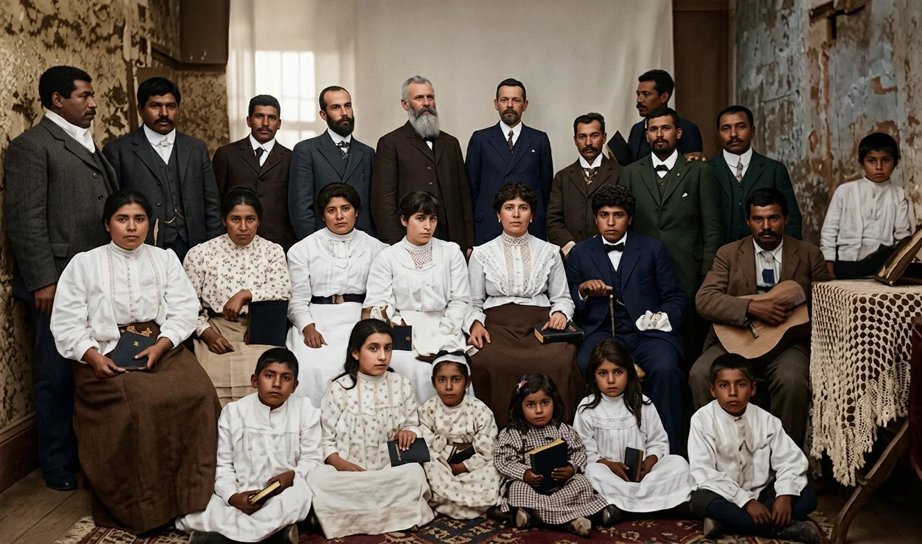 GROUP OF BELIEVERS ATTENDING A GENERAL MEETING IN NORTHERN CHILE