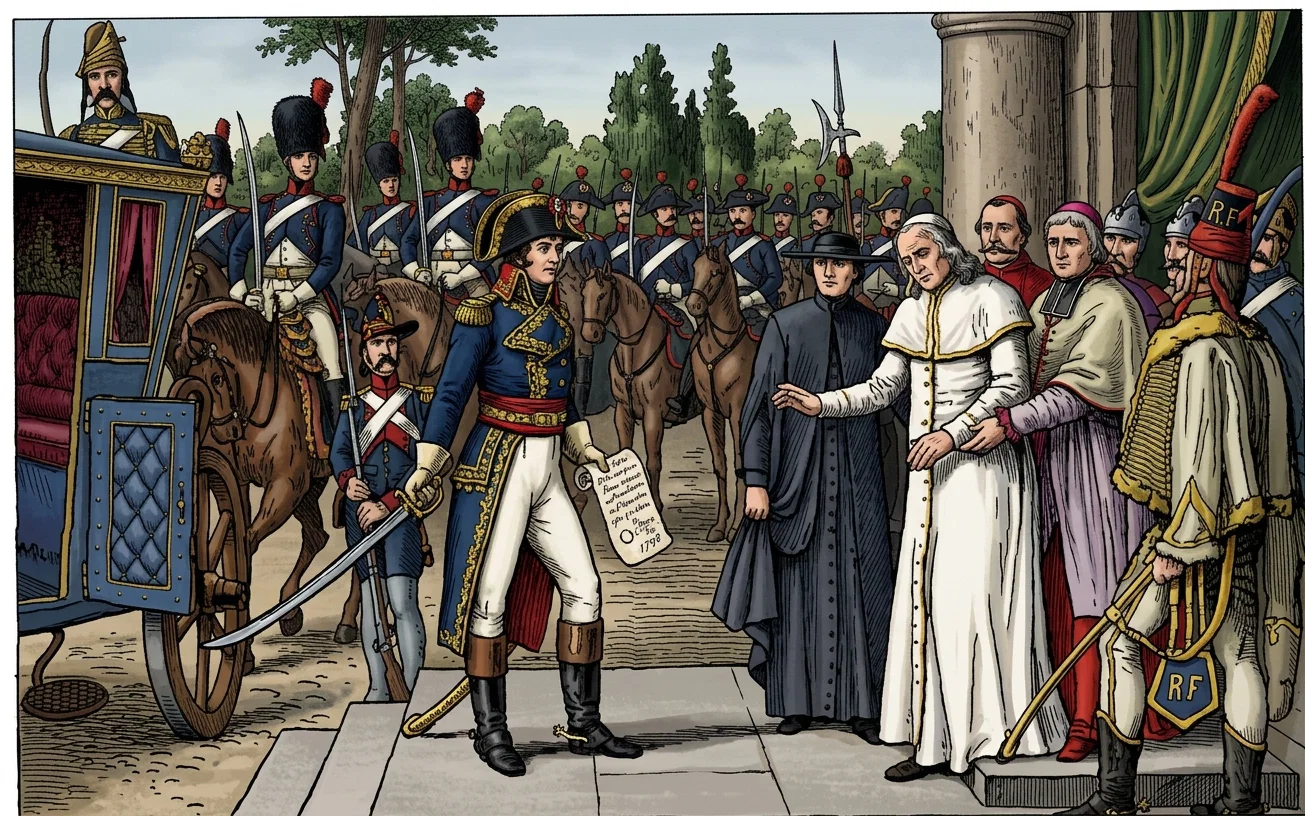 THE POPE TAKEN PRISONER BY BERTHIER IN 1798
