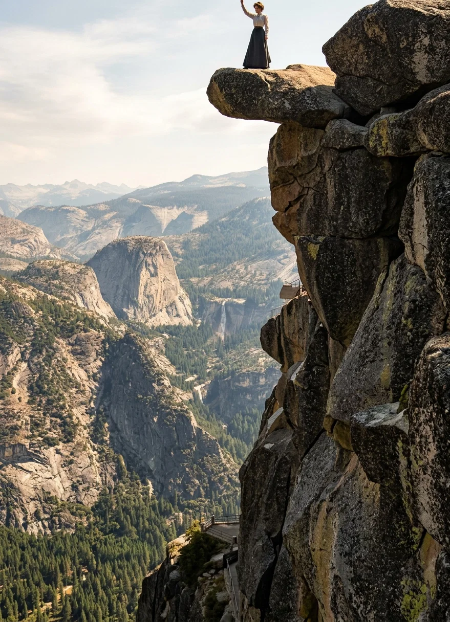 GLACIER POINT IN THE YOSEMITE VALLEY