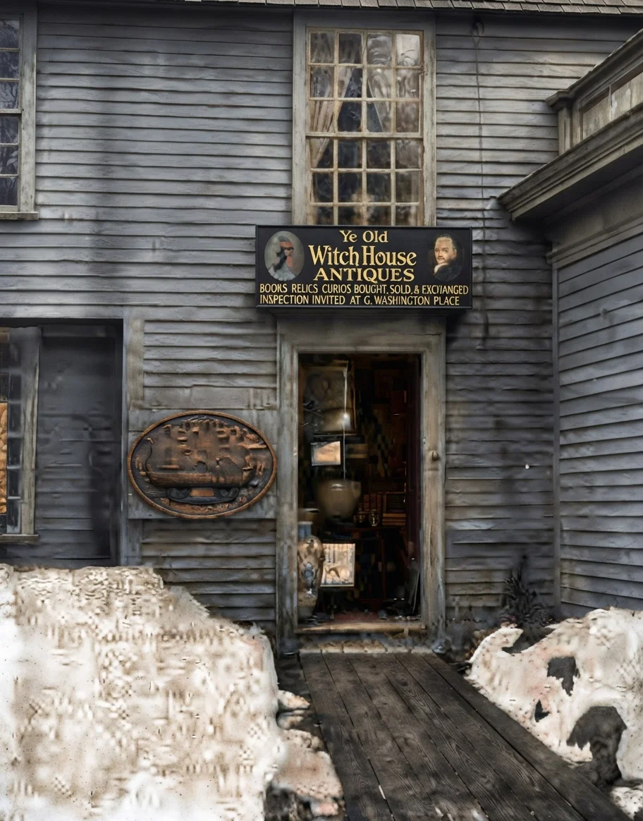 THE OLD WITCH HOUSE, SALEM. (Side View.)