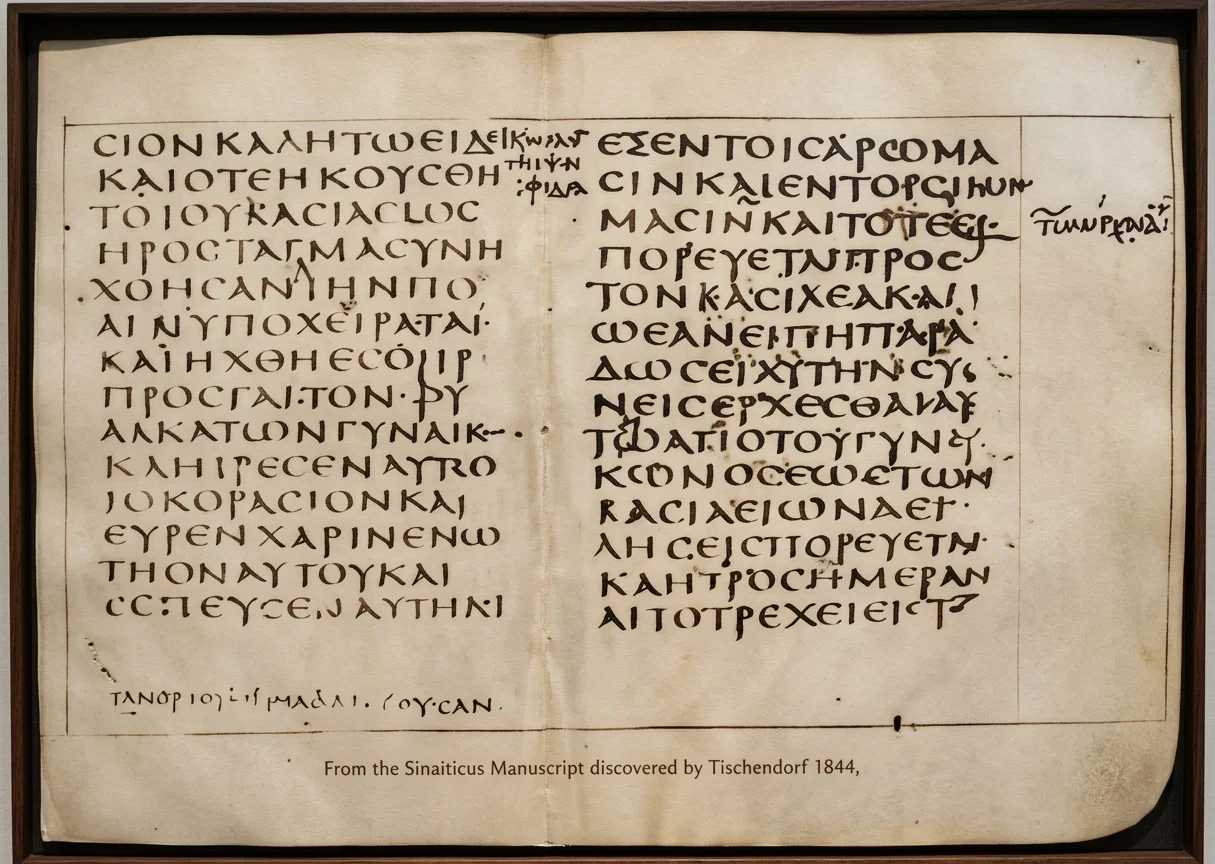 From the Sinaiticus Manuscript discovered by Tischendorf 1844,