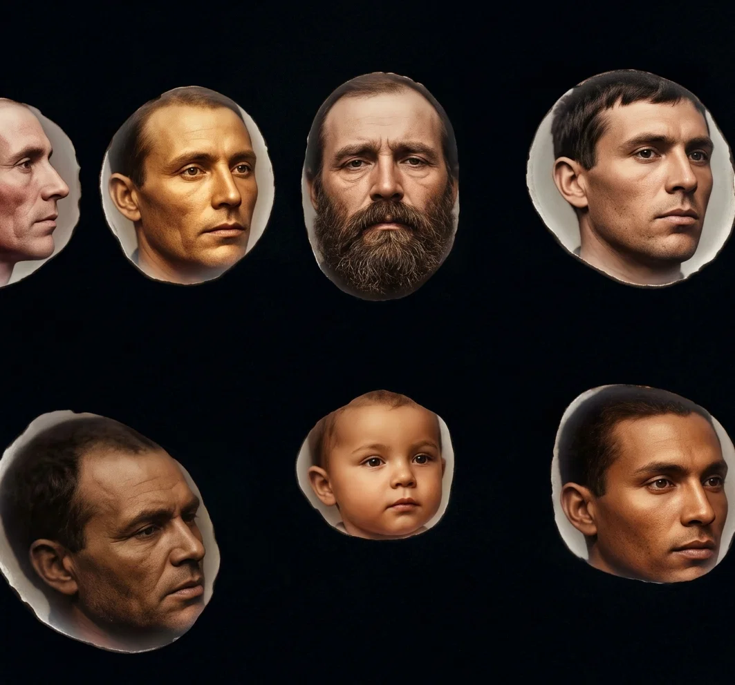 GHOSTLY FACES MODELED BY SPIRITISM