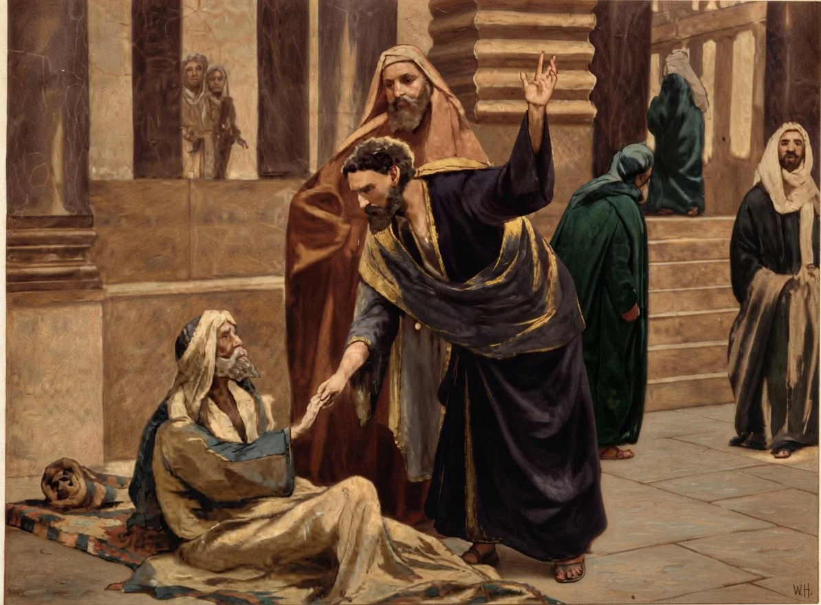 Healing the Impotent Man at the Beautiful Gate.