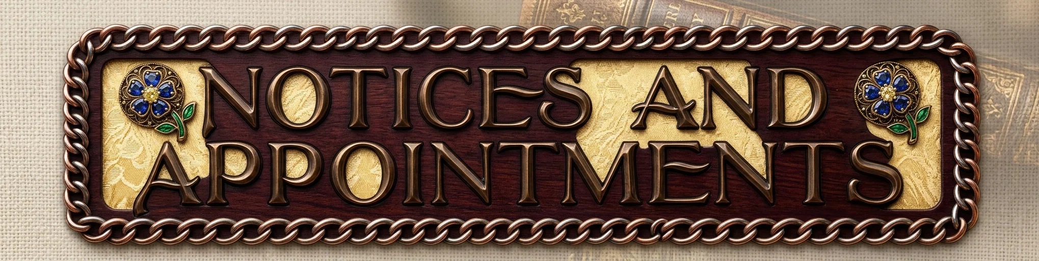 NOTICES AND APPOINTMENTS