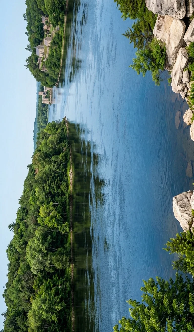 A VIEW ON THE ST. LAWRENCE
From “The Four Track News”