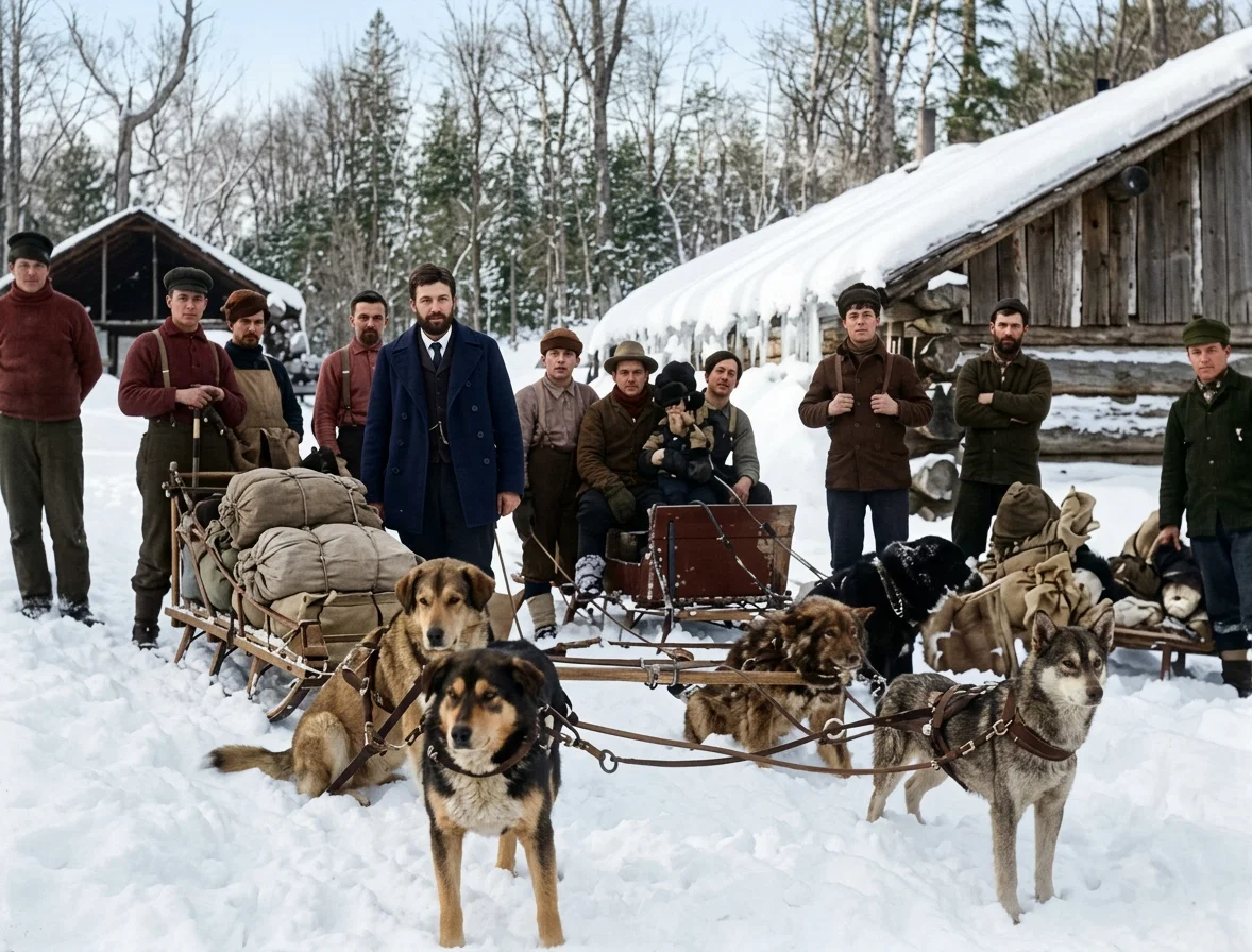 THE CANVASSER AND HIS DOG TEAM