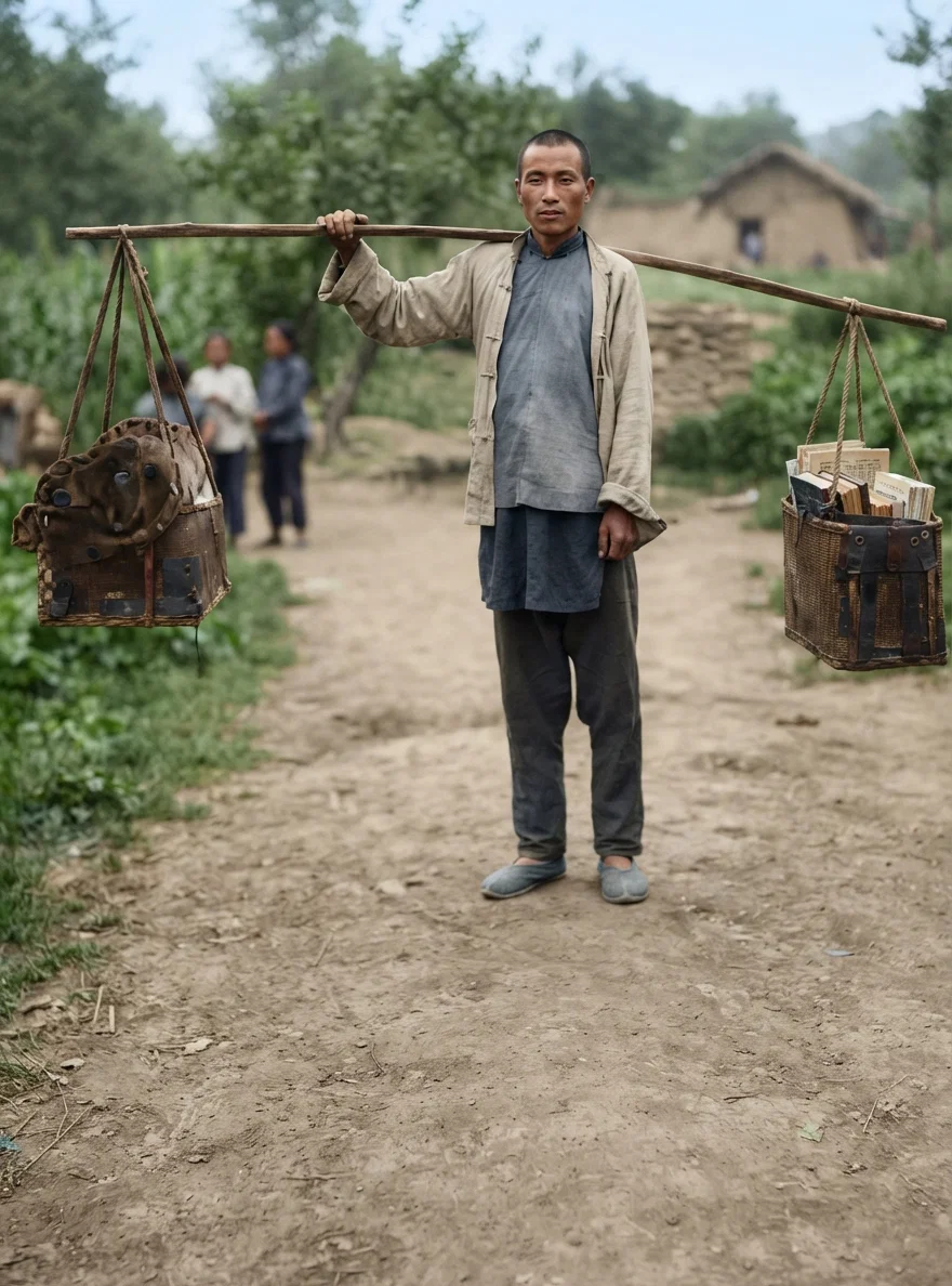 Chinese Colporteur Ready for His Journey
