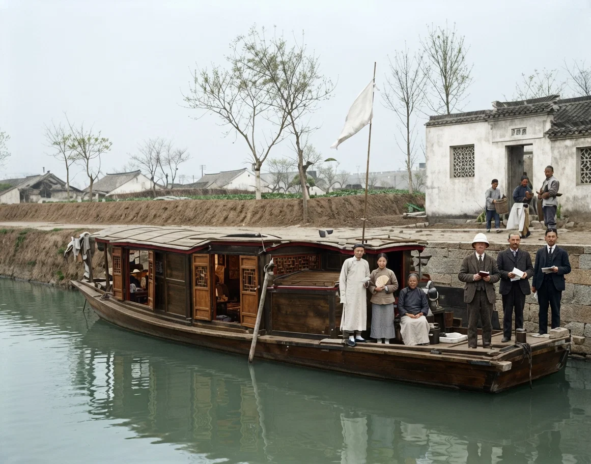 OUR HOUSE-BOAT ON THE WAY TO SUCHOU
