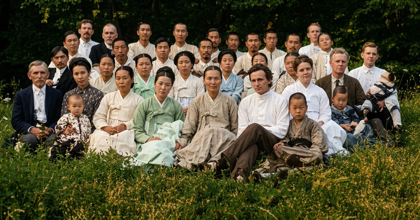 WORKERS, BOTH NATIVE AND FOREIGN, IN ATTENDANCE AT THE KOREAN GENERAL MEETING