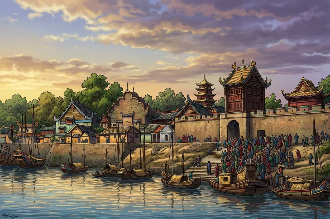 City of Lao-Ho-Kean, China.