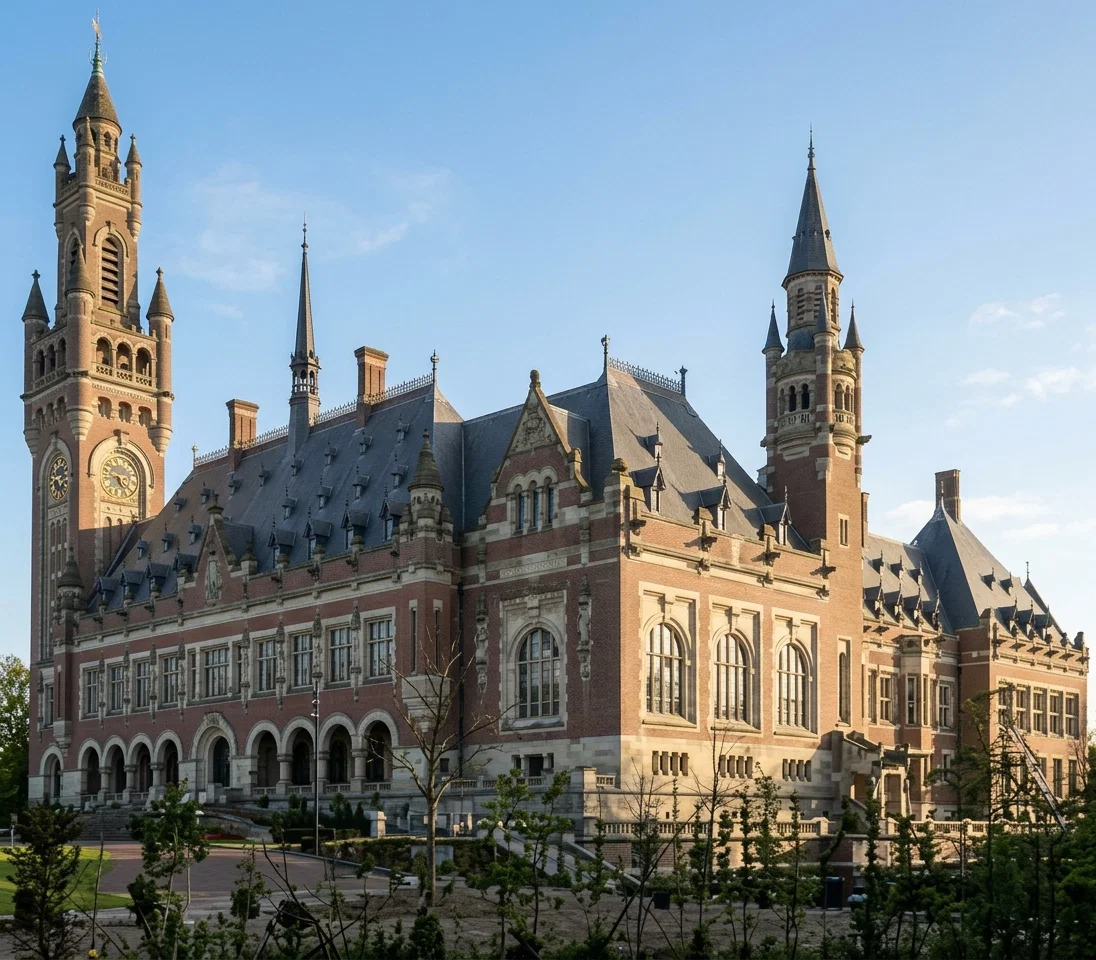 THE PALACE OF PEACE AT THE HAGUE
Erected through the gift of $1,750,000 by Andrew Carnegie