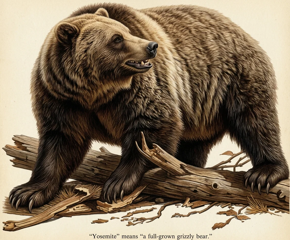 "Yosemite" means "a full-grown grizzly bear."