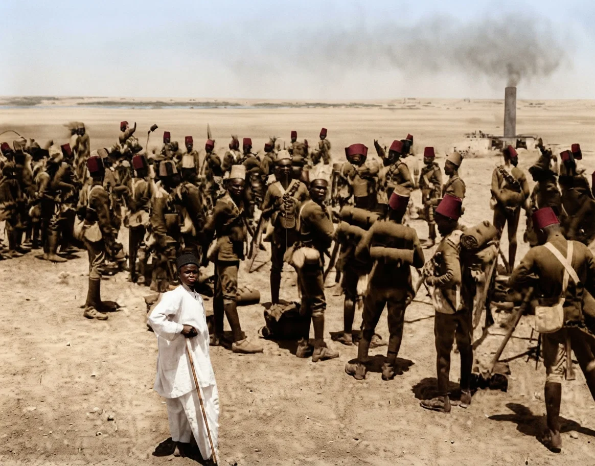 SUDANESE SOLDIERS THAT ARE TO FIGHT THE TURKS IN EGYPT