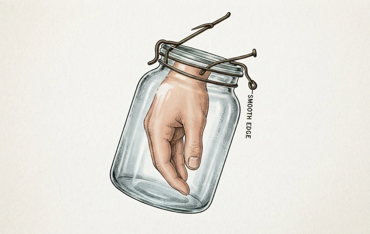 tables, meats, etc., in the Economy way—Note the wide mouth—how easy it is to put your hand in and thoroughly clean the jar. No rough seams inside or out to catch lint, chip into food or